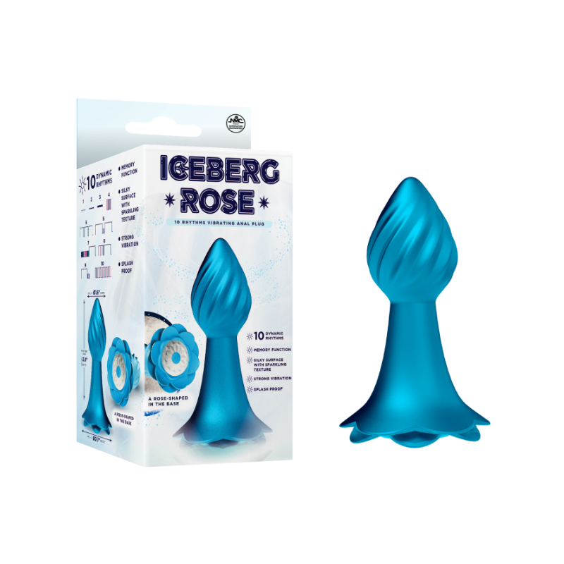 10 Rhythms Vibrating Anal Plug (Blue)