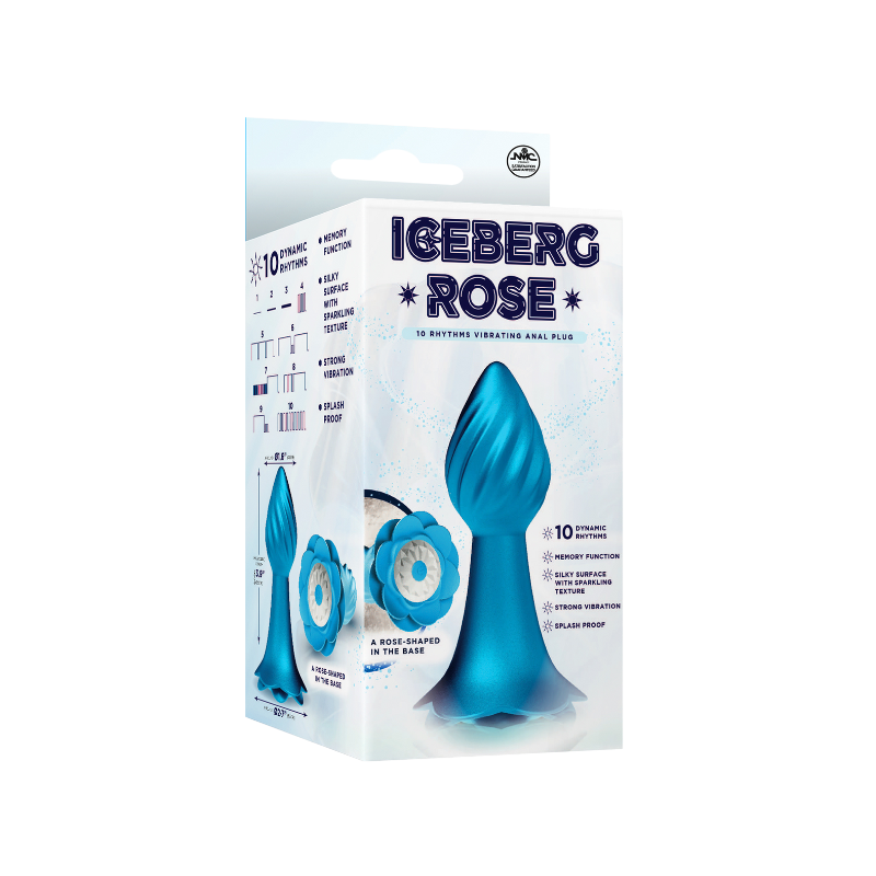 10 Rhythms Vibrating Anal Plug (Blue)