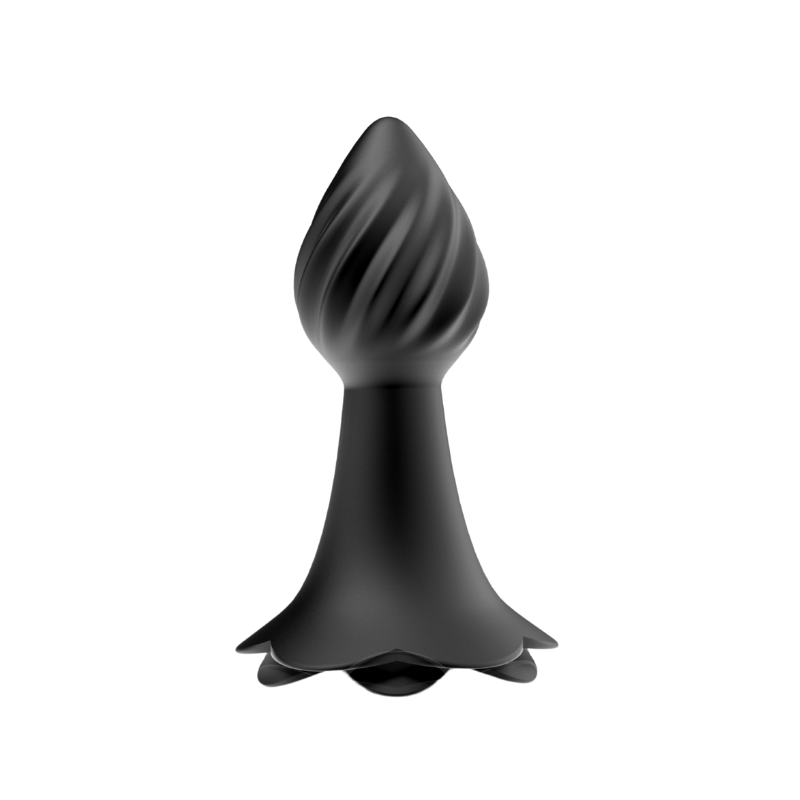 10 Rhythms Vibrating Anal Plug (Black)