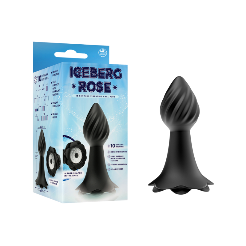 10 Rhythms Vibrating Anal Plug (Black)