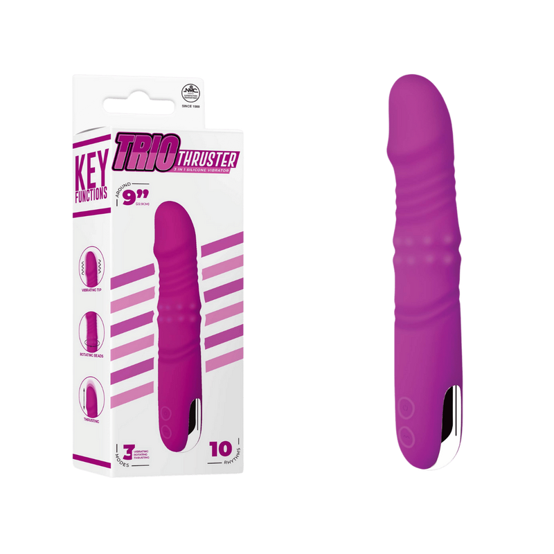 3in1 Silicone Vibrator (Purple)