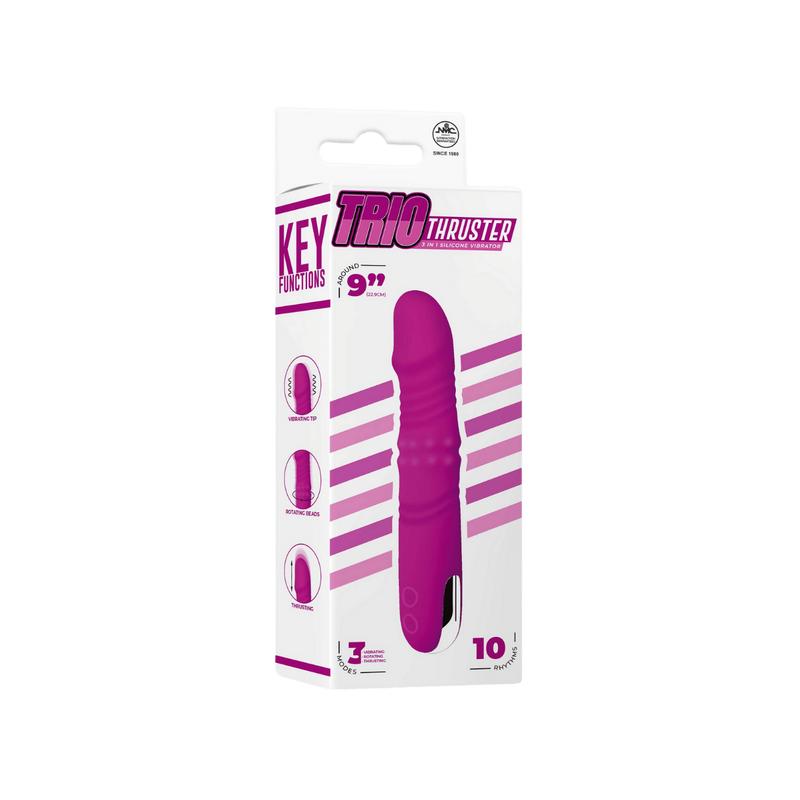 3in1 Silicone Vibrator (Purple)