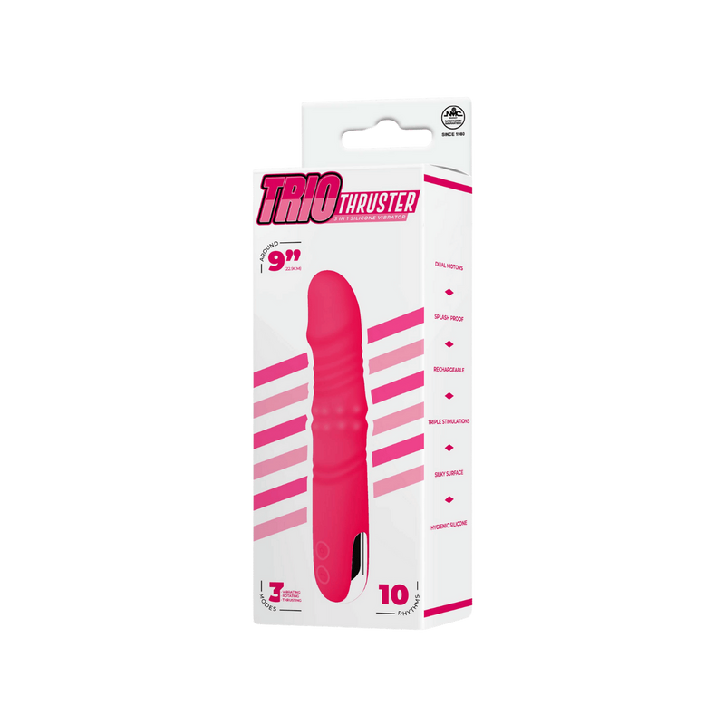 3 in 1 Silicone Vibrator (Pink)
