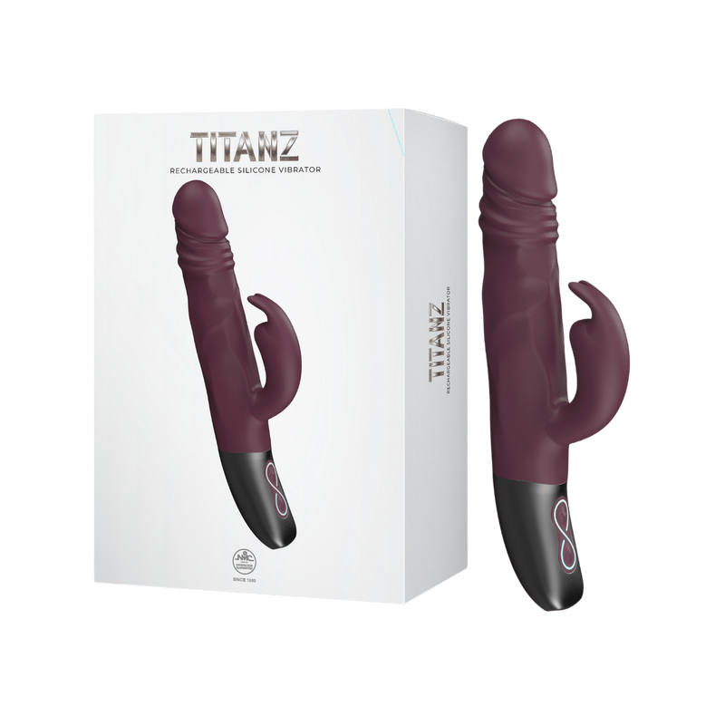 Titanz Rotating Rabbit Vibrator - Excellent Power (Rubine Red)