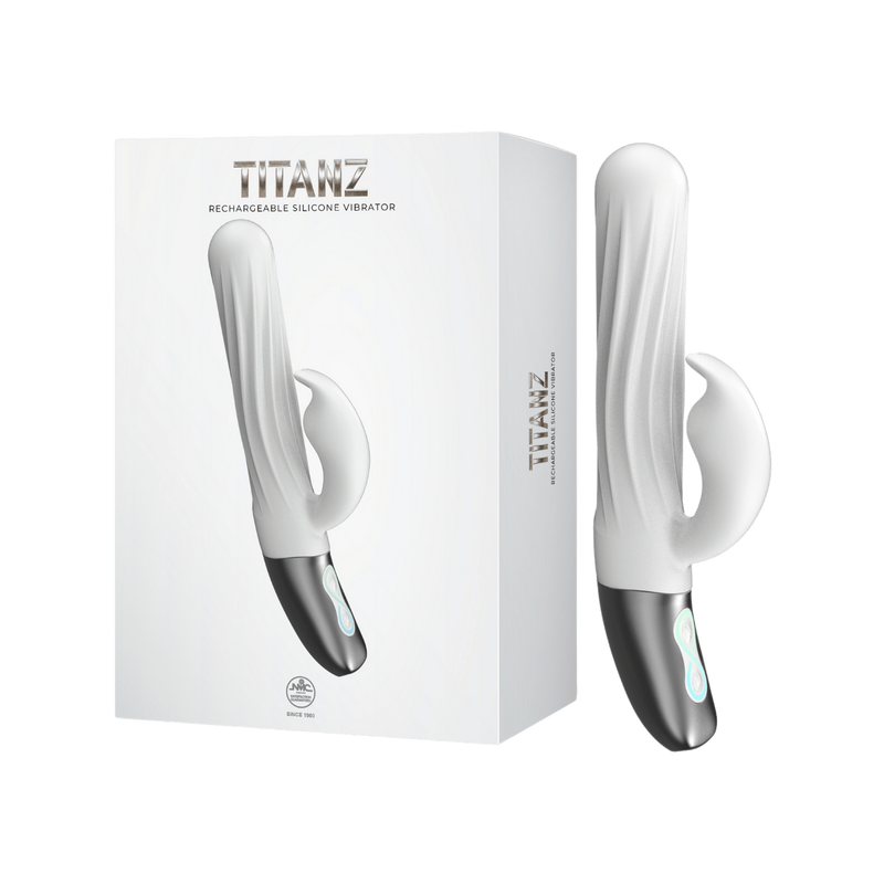 Titanz Thrusting Rabbit Vibrator - Excellent Power (White)