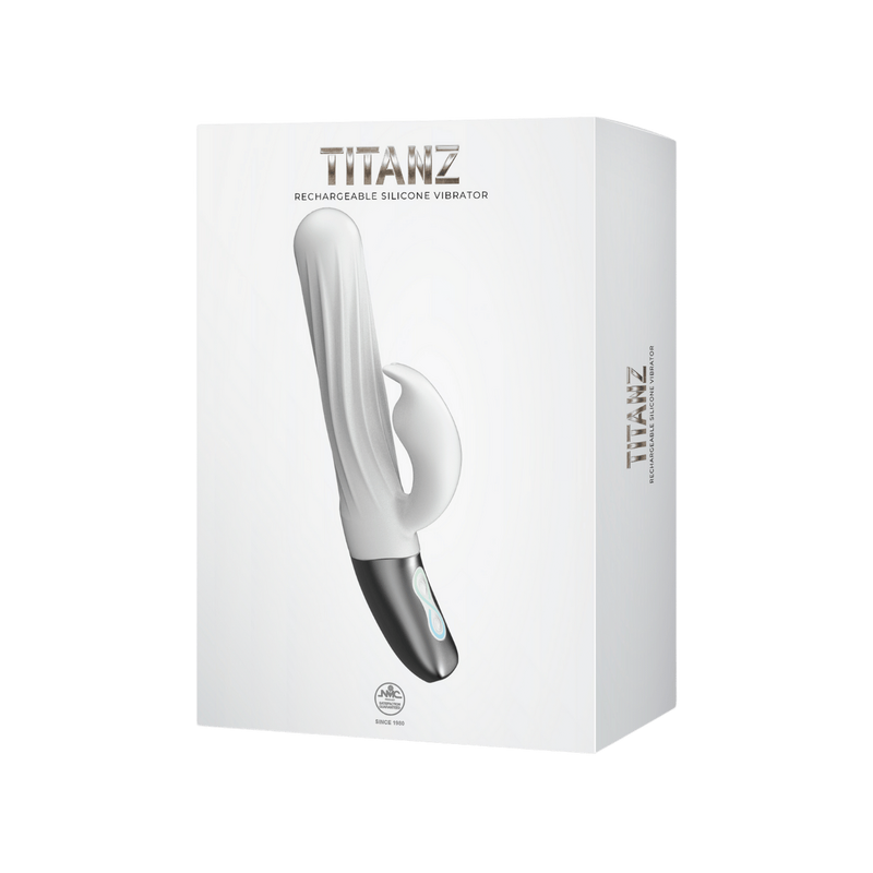 Titanz Thrusting Rabbit Vibrator - Excellent Power (White)