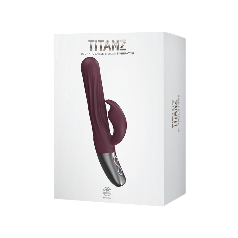 Titanz Thrusting Rabbit Vibrator - Excellent Power (Rubine Red)