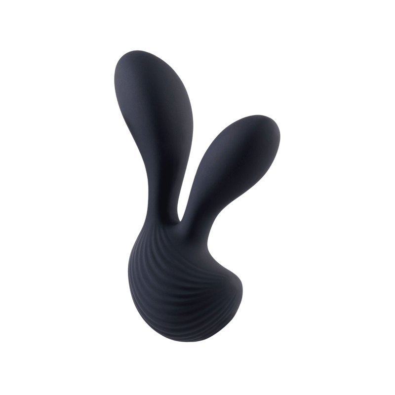 Dual Motors Silicone Vibrator (Black)