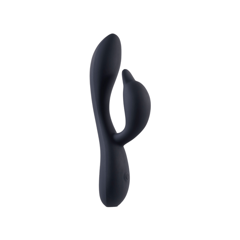 Dual Motor Silicone Vibrator (Black)