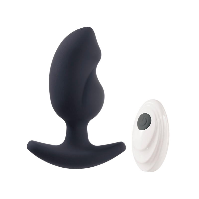 Deep Romance Vibrating Butt Plug (Black)