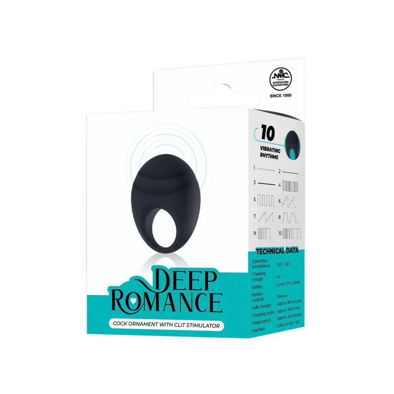 Deep Romance Cock Ornament with Clit Stimulator
