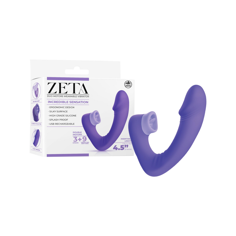 Dual Motor Wearable Vibrator (Purple)