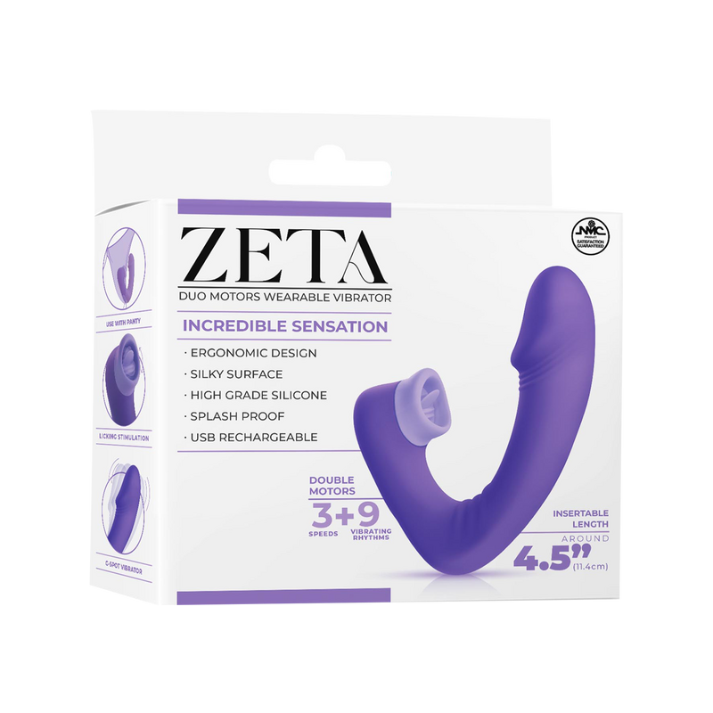 Dual Motor Wearable Vibrator (Purple)