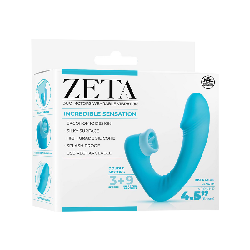Dual Motor Wearable Vibrator (Blue)