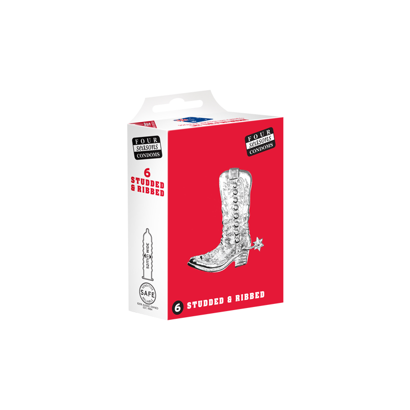 Four Seasons Studded & Ribbed 6's Condoms