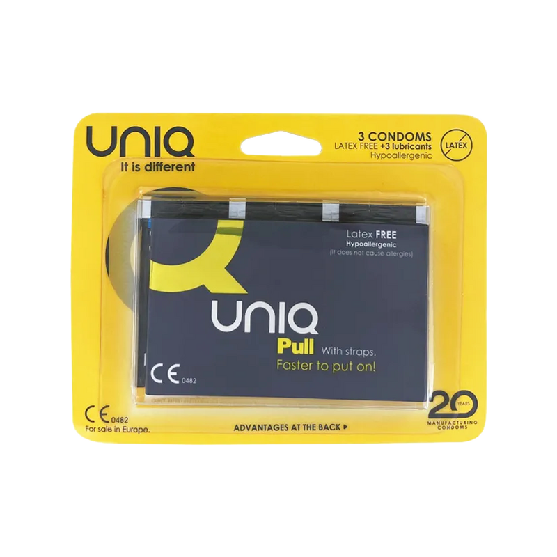 Glyde Health Uniq Condoms Pull With Straps (3 Pack)