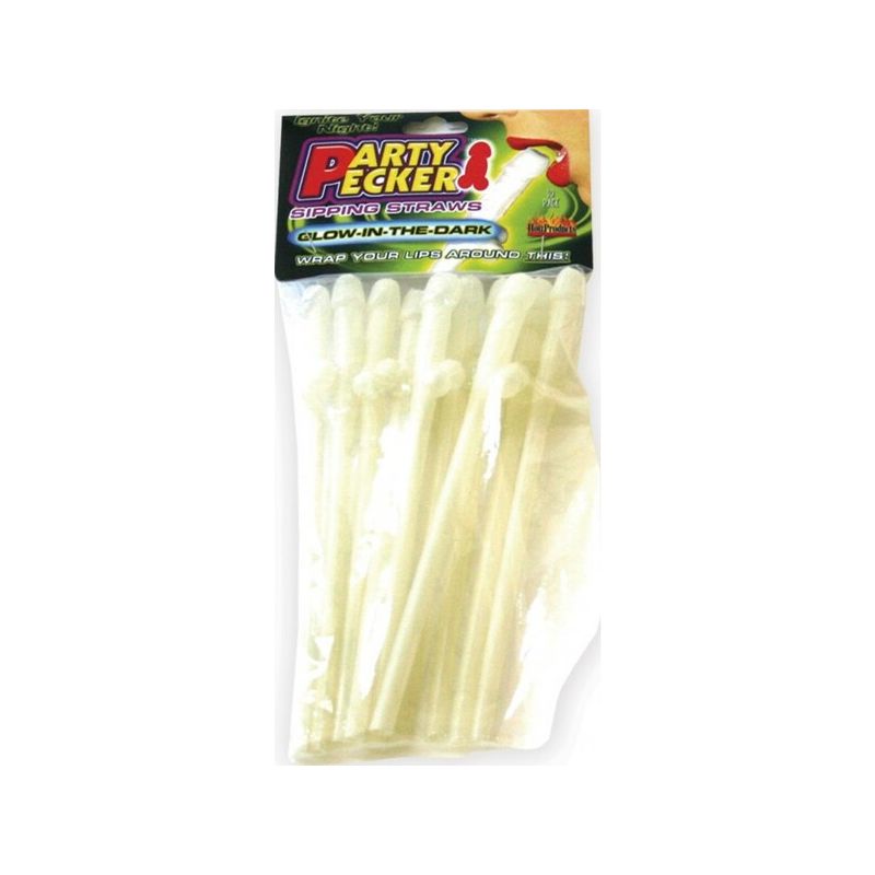 Party Pecker Sipping Straws (Glow-in-the-Dark)