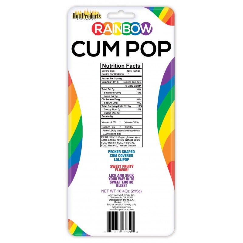 Rainbow Cum Pops Lollipop - Hott Products Unlimited