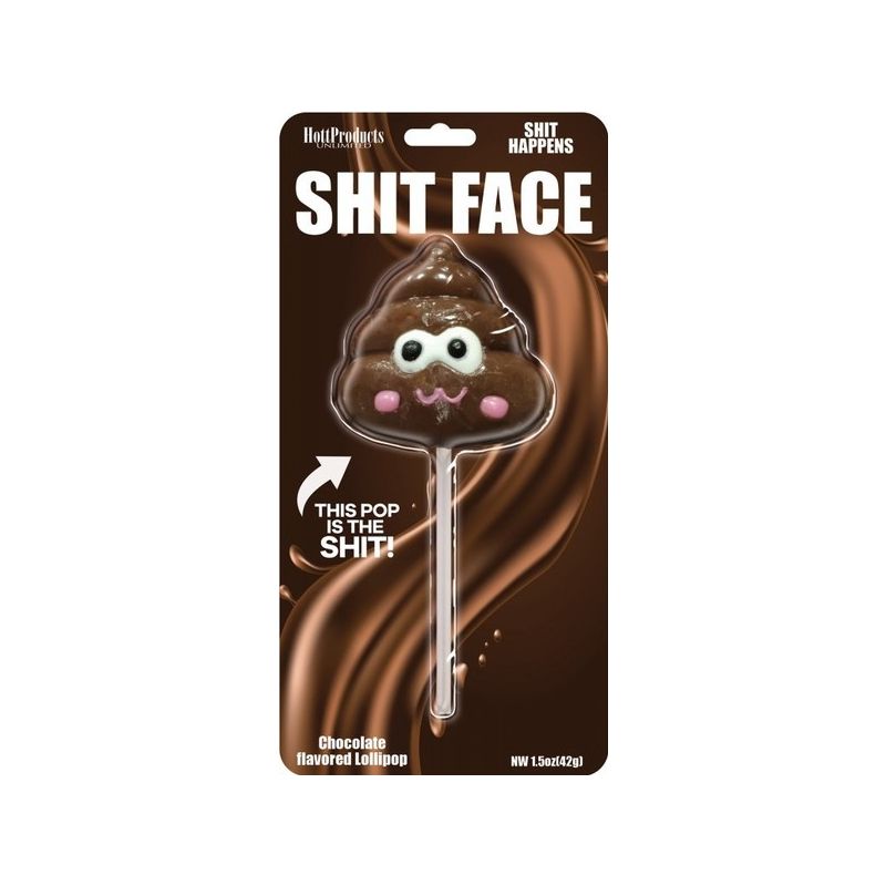 Shit Face - Great Tasting Chocolate Flavoured Lollipop