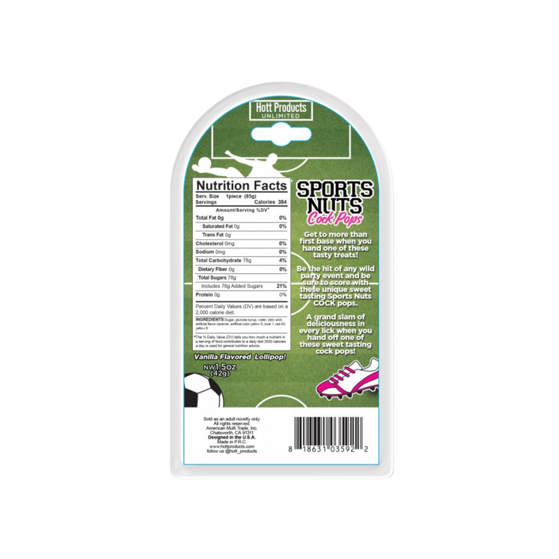 Sports Nuts Cock Pop - Soccer - Vanilla Flavoured