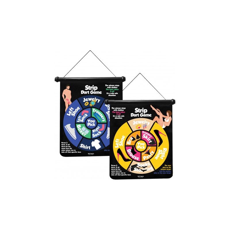 Strip Darts - Game for Men & Women - Reversible Dart Board
