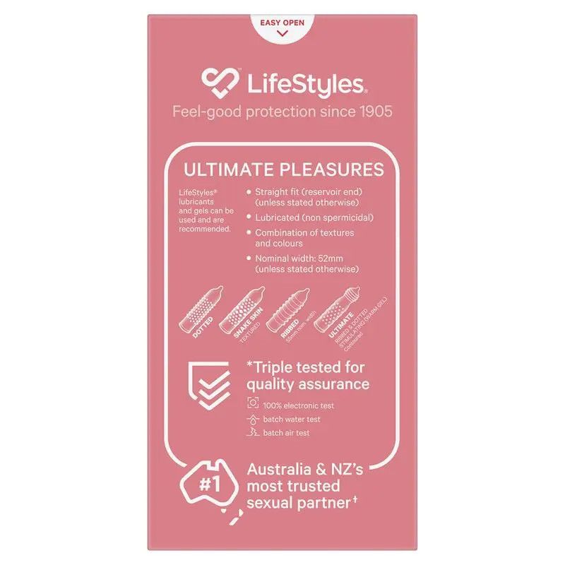 Lifestyles Ultimate Pleasures 10's Condoms
