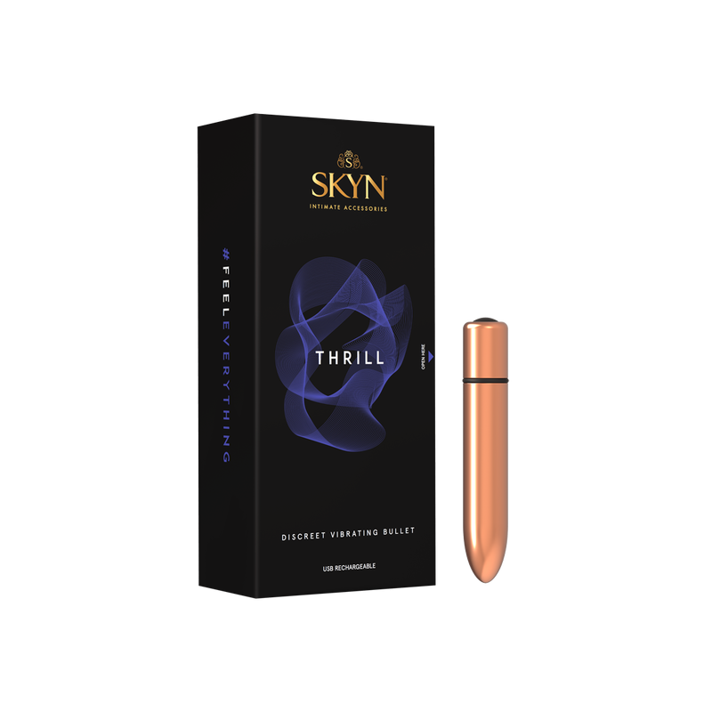 SKYN Thrill Discreet Vibrating Bullet - Lifestyles (Rose Gold)