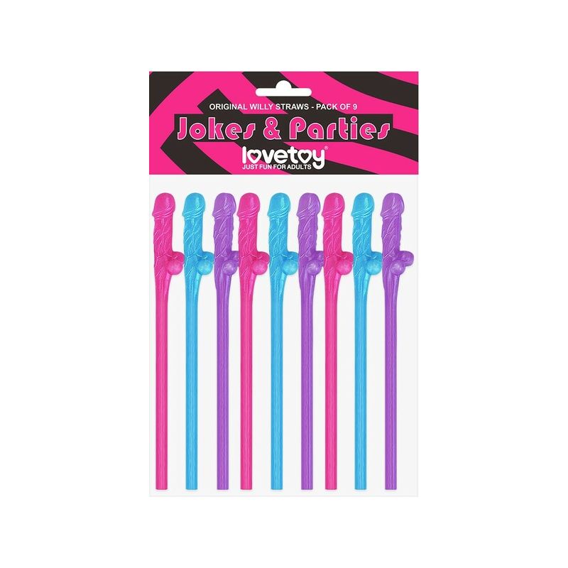 Willy Straws (Blue, Pink, Purple)