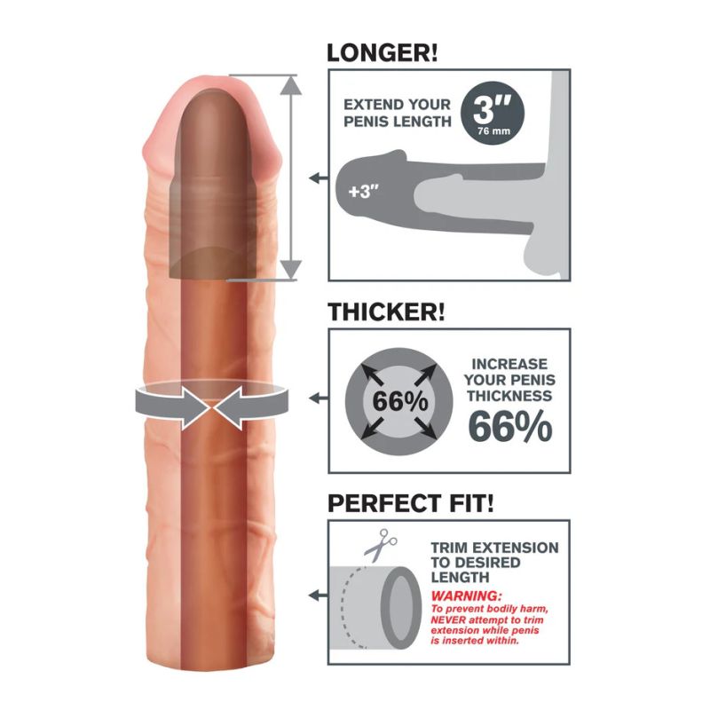 Fantasy X-Tensions Silicone Hollow Extension - 8