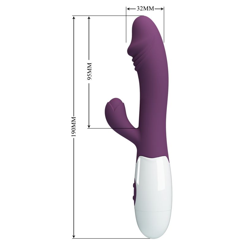 Snappy Rabbit Vibrator (Purple / White)