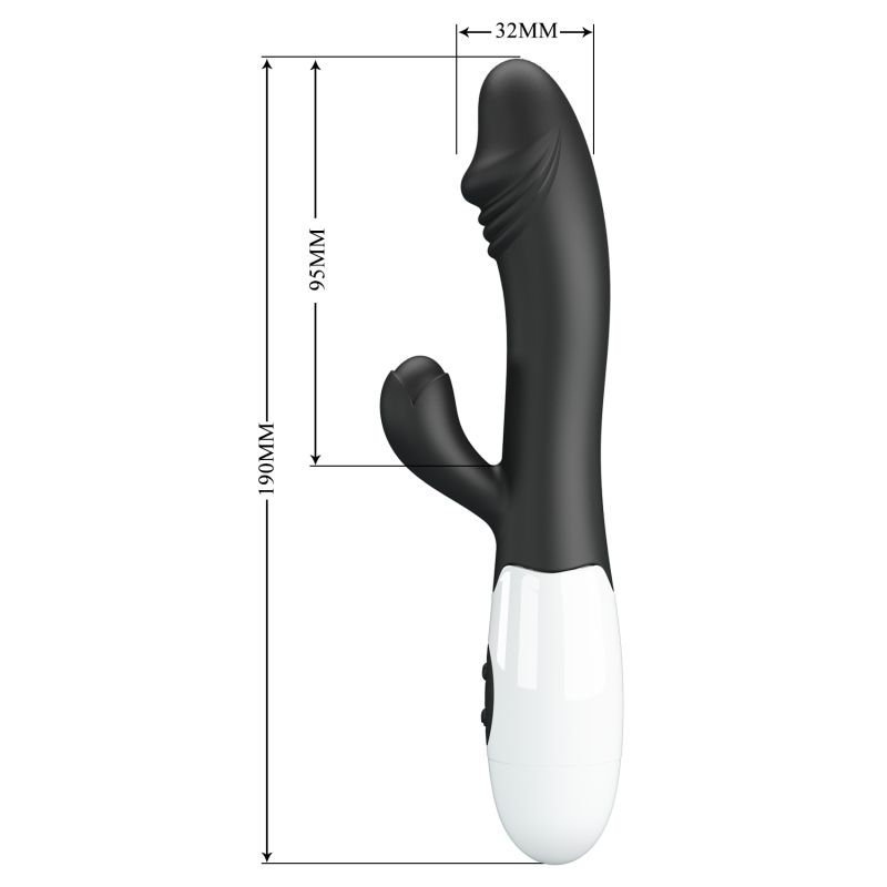 Snappy Rabbit Vibrator (Black)