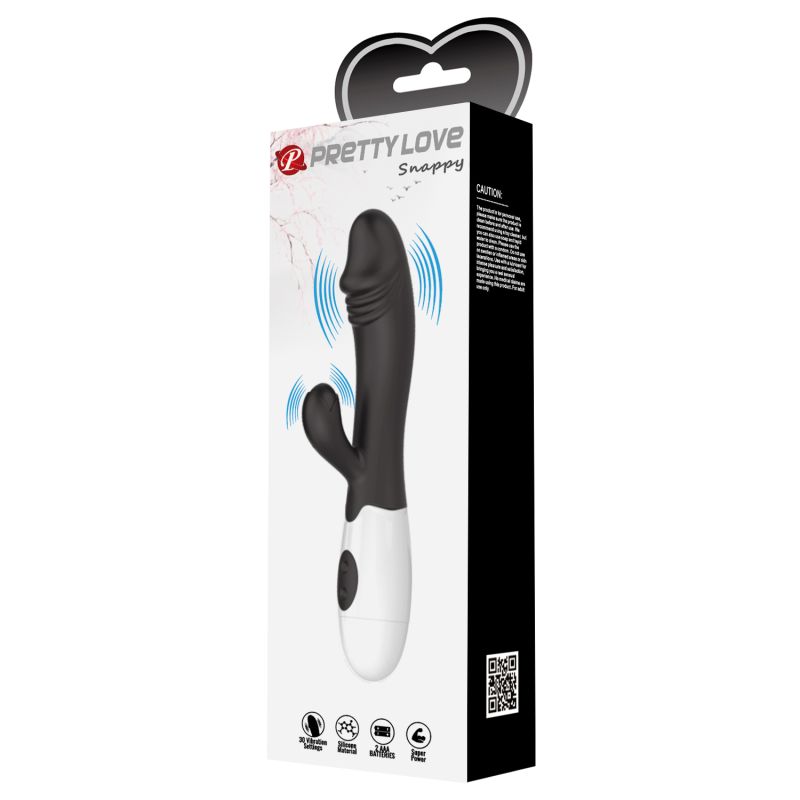 Snappy Rabbit Vibrator (Black)