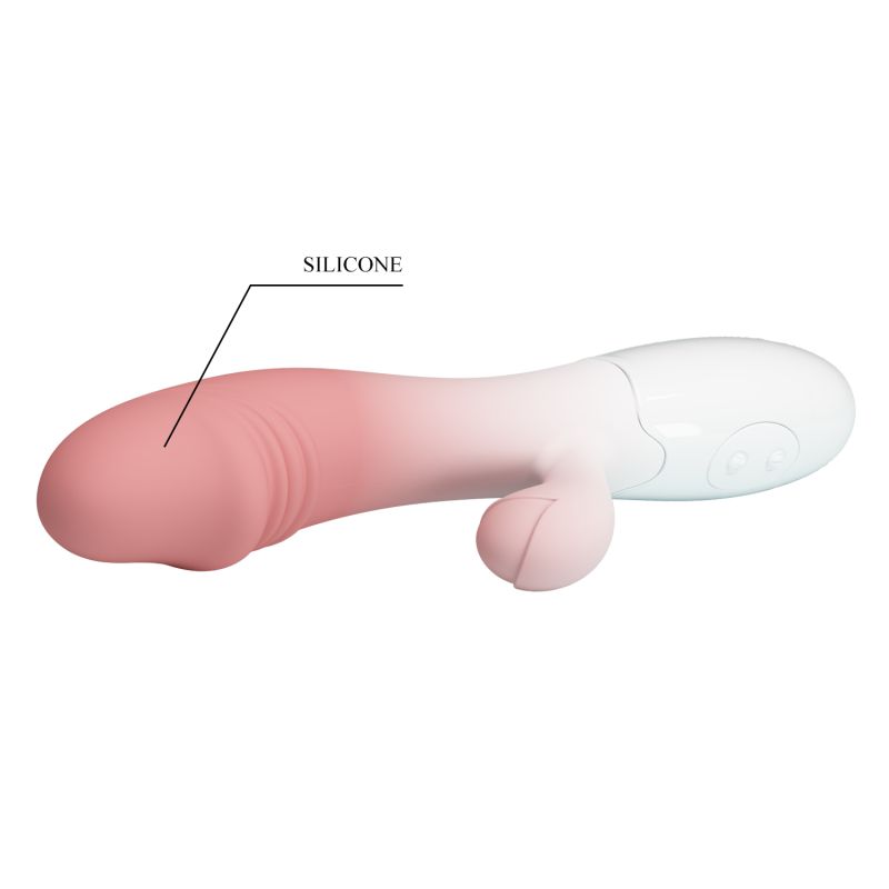 Snappy Rabbit Vibrator (Pink / White)