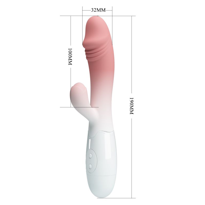Snappy Rabbit Vibrator (Pink / White)