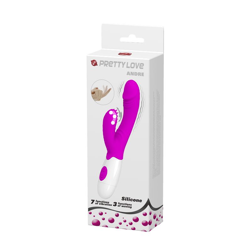 Andre Dual Rabbit Vibrator - Pretty Love (Pink)