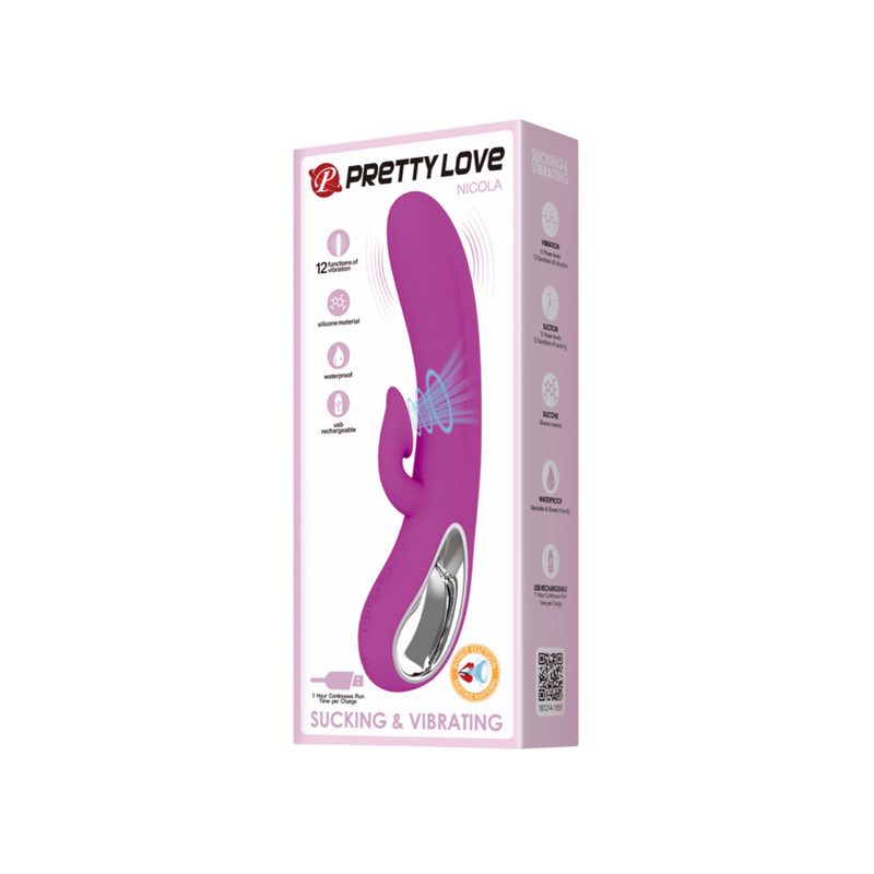 Nicola Clit Suction Rabbit Vibrator (Purple)