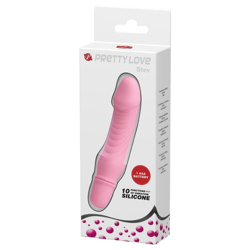 Stev Cock Shaped Vibrator (Pink)