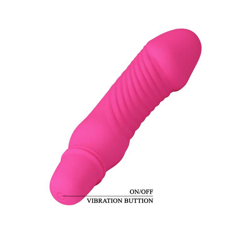 Stev Cock Shaped Vibrator (Dark Pink)