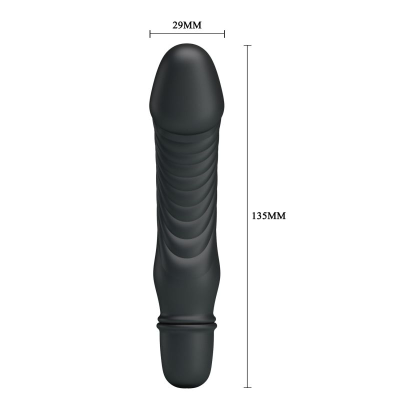 Stev Cock Shaped Vibrator (Black)