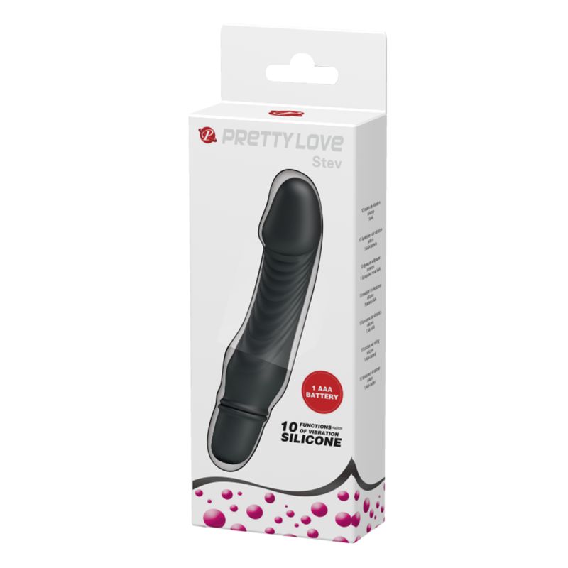 Stev Cock Shaped Vibrator (Black)