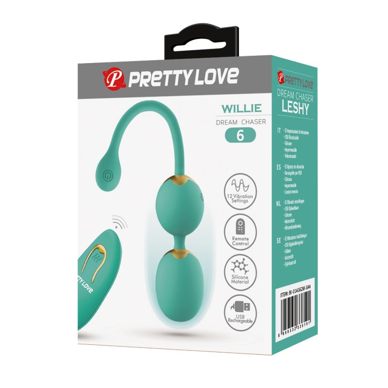 Willie Remote Control Vibrator (Seafoam)