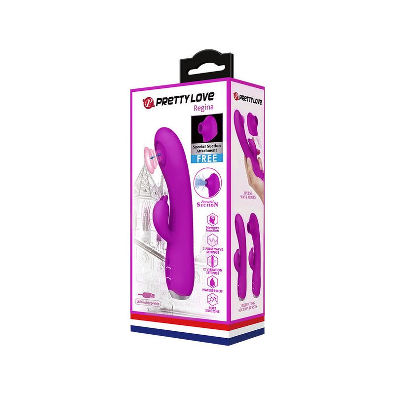 Regina Pulsating Rabbit Vibrator (Purple)
