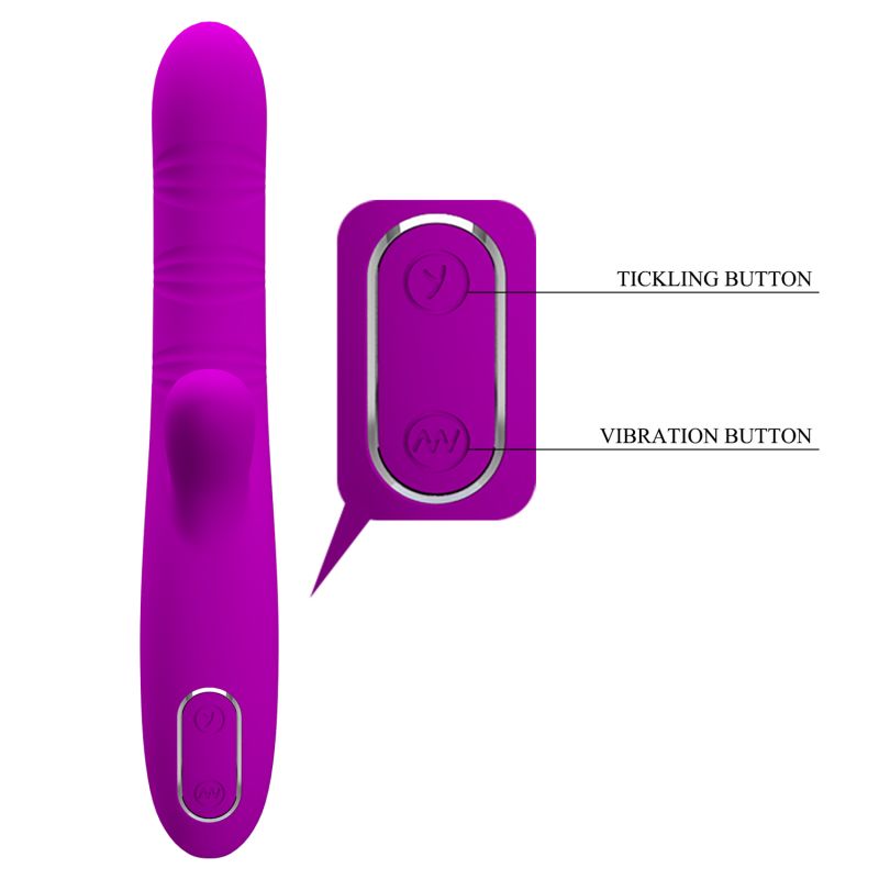 Rechargeable Angelique Rabbit Vibrator (Purple)