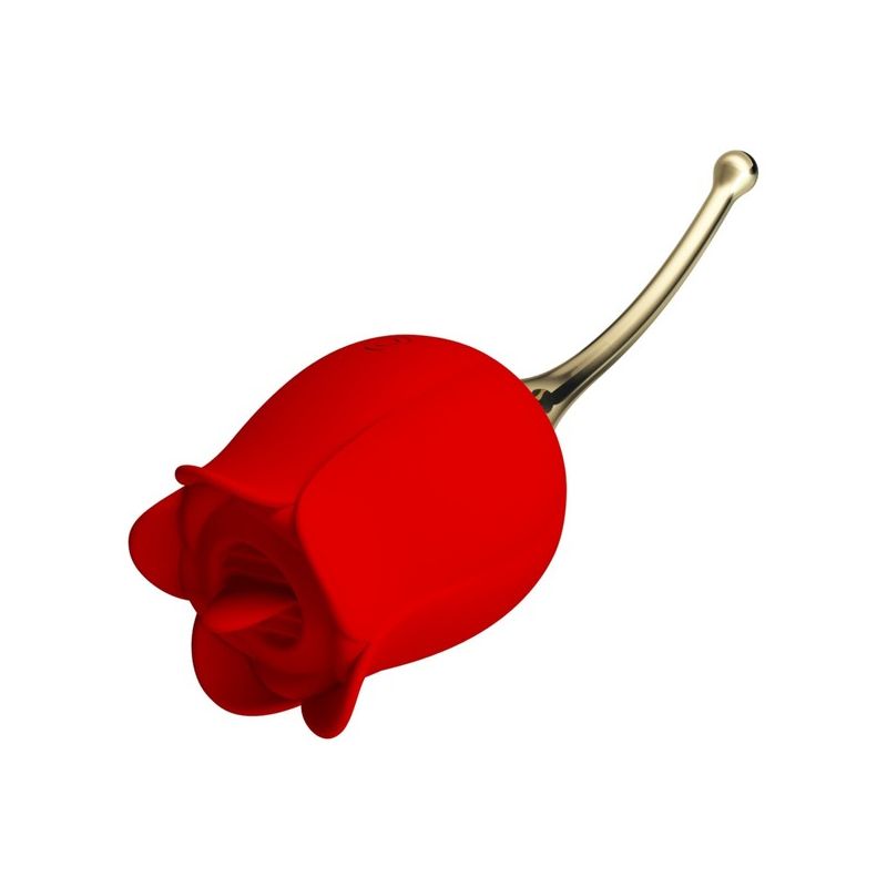 Rose Lover Licking Vibrator (Red)