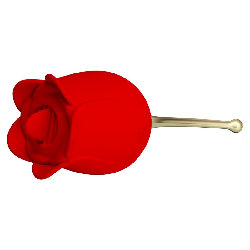 Rose Lover Licking Vibrator (Red)