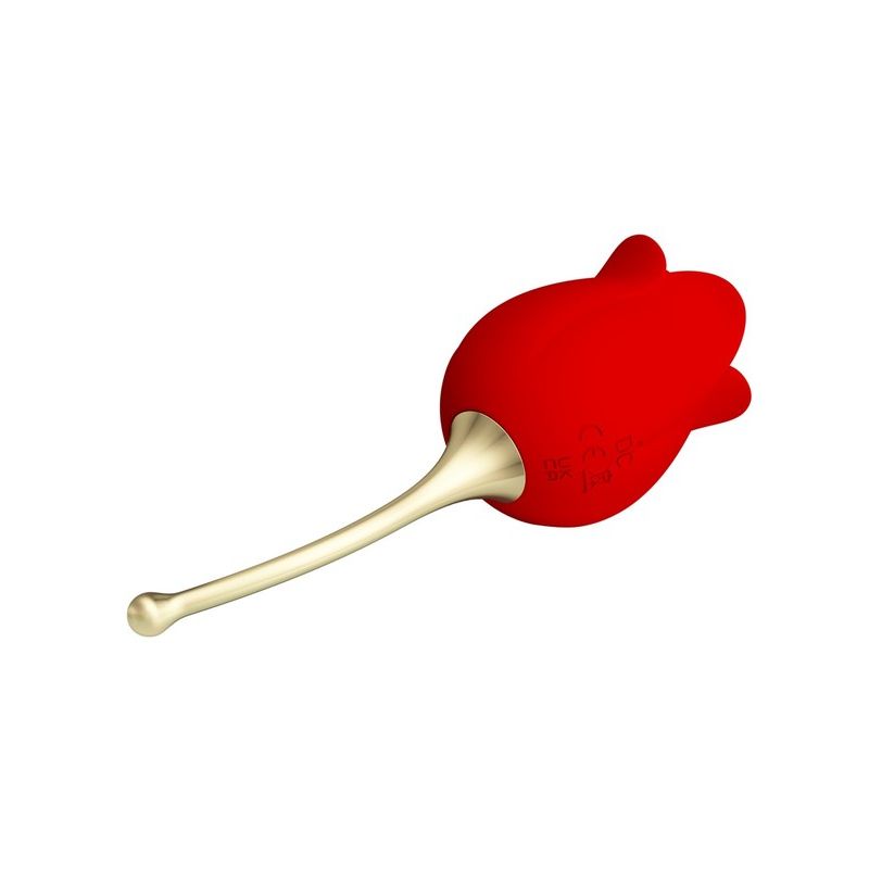 Rose Lover Licking Vibrator (Red)