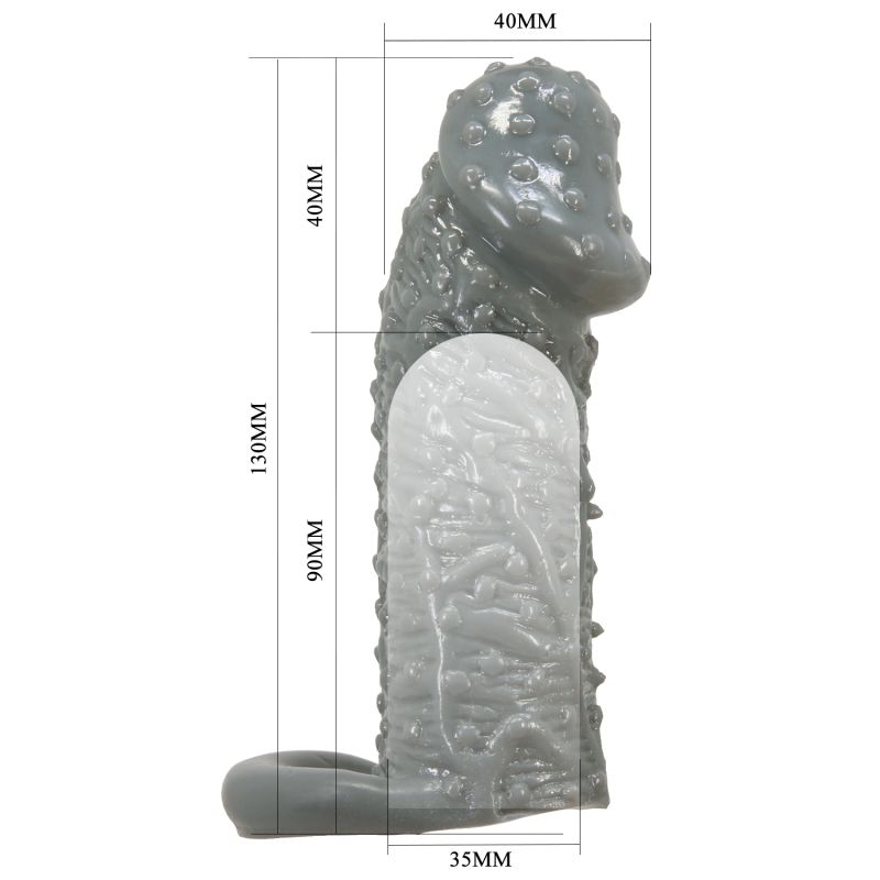 Realistic Penis Sleeve - B (Dark Skin Tone)