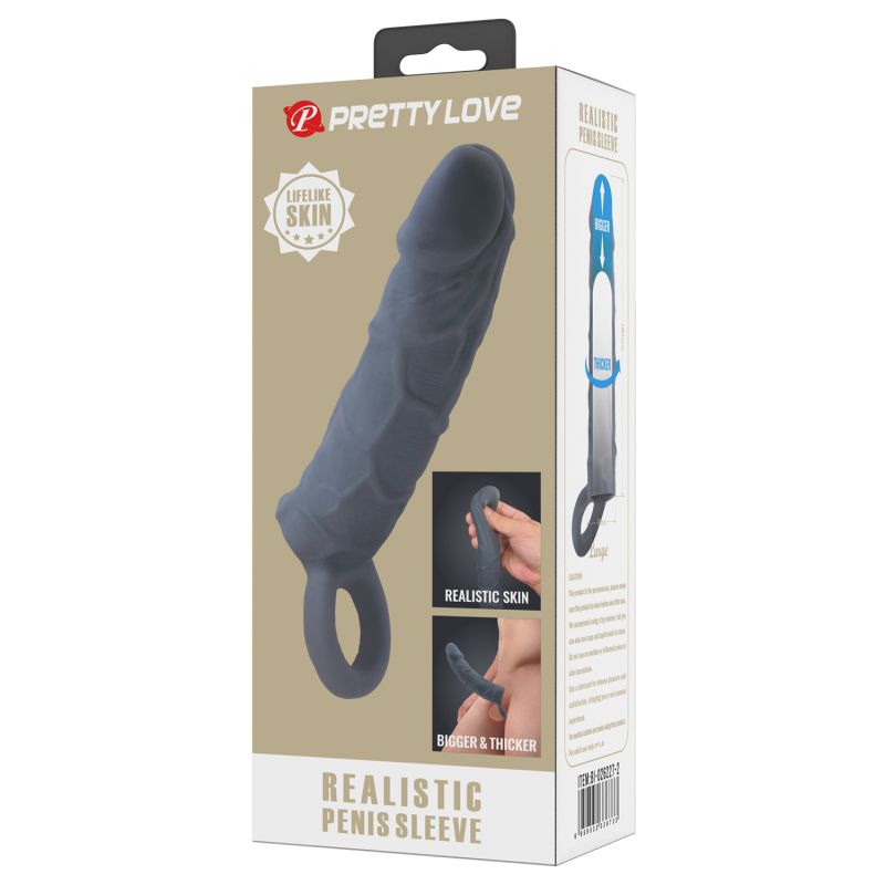 Realistic Penis Sleeve Veiny (Dark Skin Tone)