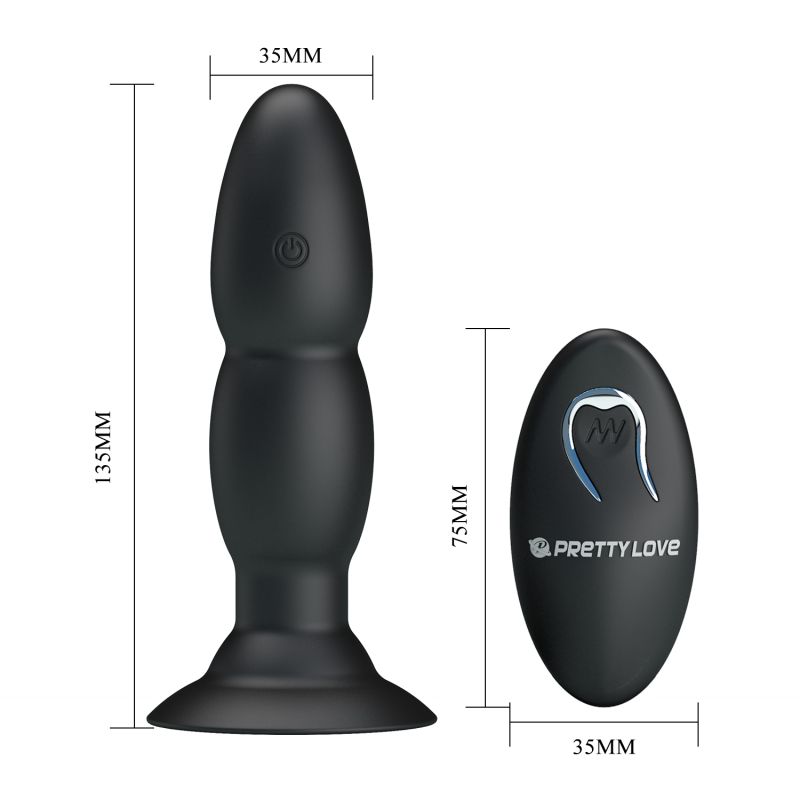 Beaded For Extra Pleasure Remote Butt Plug