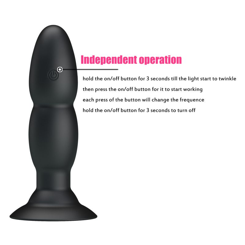 Beaded For Extra Pleasure Remote Butt Plug